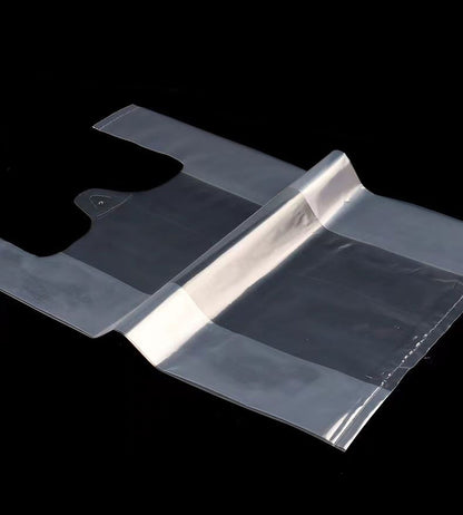 6"x8" 2.4mil PE Merchandise Shopping Bags Plastic Vest Bag W/Handle & Gusset
