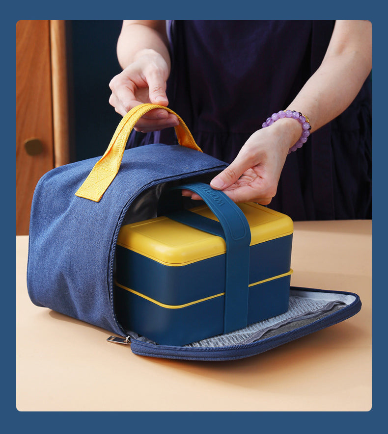 1440ml PP Material Bento Box Multi-layer Sealing Combination Basket Picnic Lunch Box(2 layer)