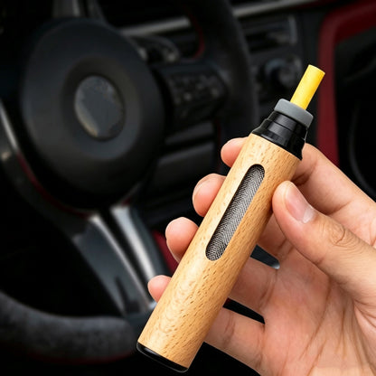 Wooden Portable Spill-proof Car Ashtray Handheld Vehicle Ashtray Holder