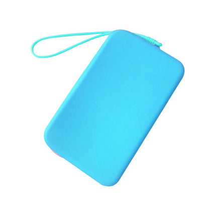 Portable Multi Purpose Soft Silicone Zipper Bag Organizer Purse With Handle