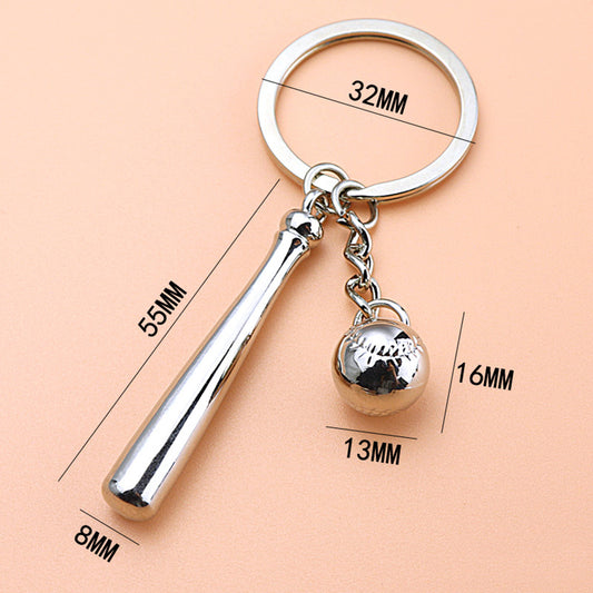 Baseball Softball Bat Keychain Metal Sport Lover Gifts for Baseball
