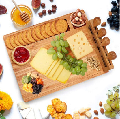 Bamboo Cheese Board Set