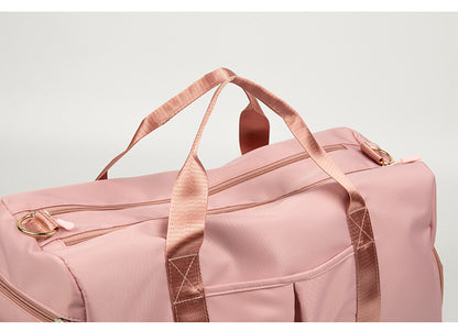 Travel Duffel Bag Sport Gym Bag Nylon Tote Bag Swimming Bag with Shoe Pouch&Wet Pocket