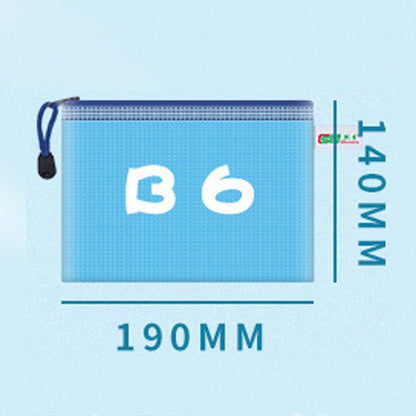 B6 Size Mesh Zipper Pouch Document Holder Bag File Document Pouch For School Office