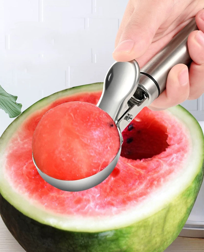 304 Stainless Steel Ice Cream Scoop with Trigger Release Heavy Duty Ice Ball Maker