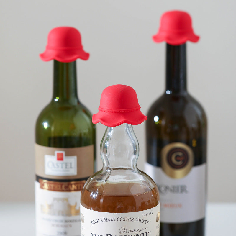 Silicone Bowler Hat Wine Stoppers