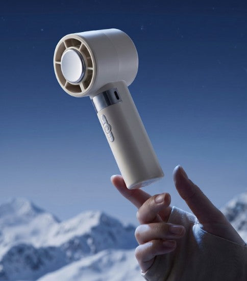 Freezy Personal Fan Refrigeration Fan Handheld Fan W/ 1-100 Stepless Adjusting & Battery Status