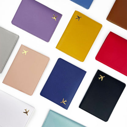 PU Passport Holder Passport Cover for Business Trip Travel Wallet