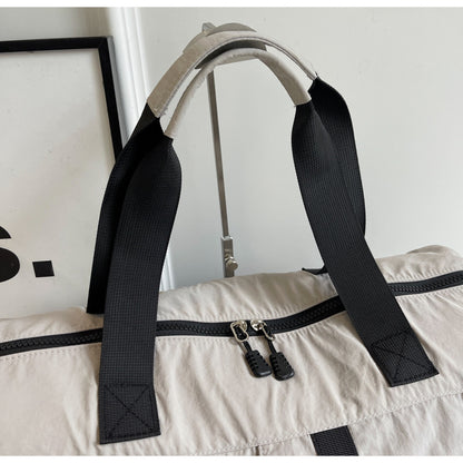 Travel Duffel Bag Sport Gym Bag Polyester Tote Bag Swimming Bag with Shoe Pouch&Wet Pocket