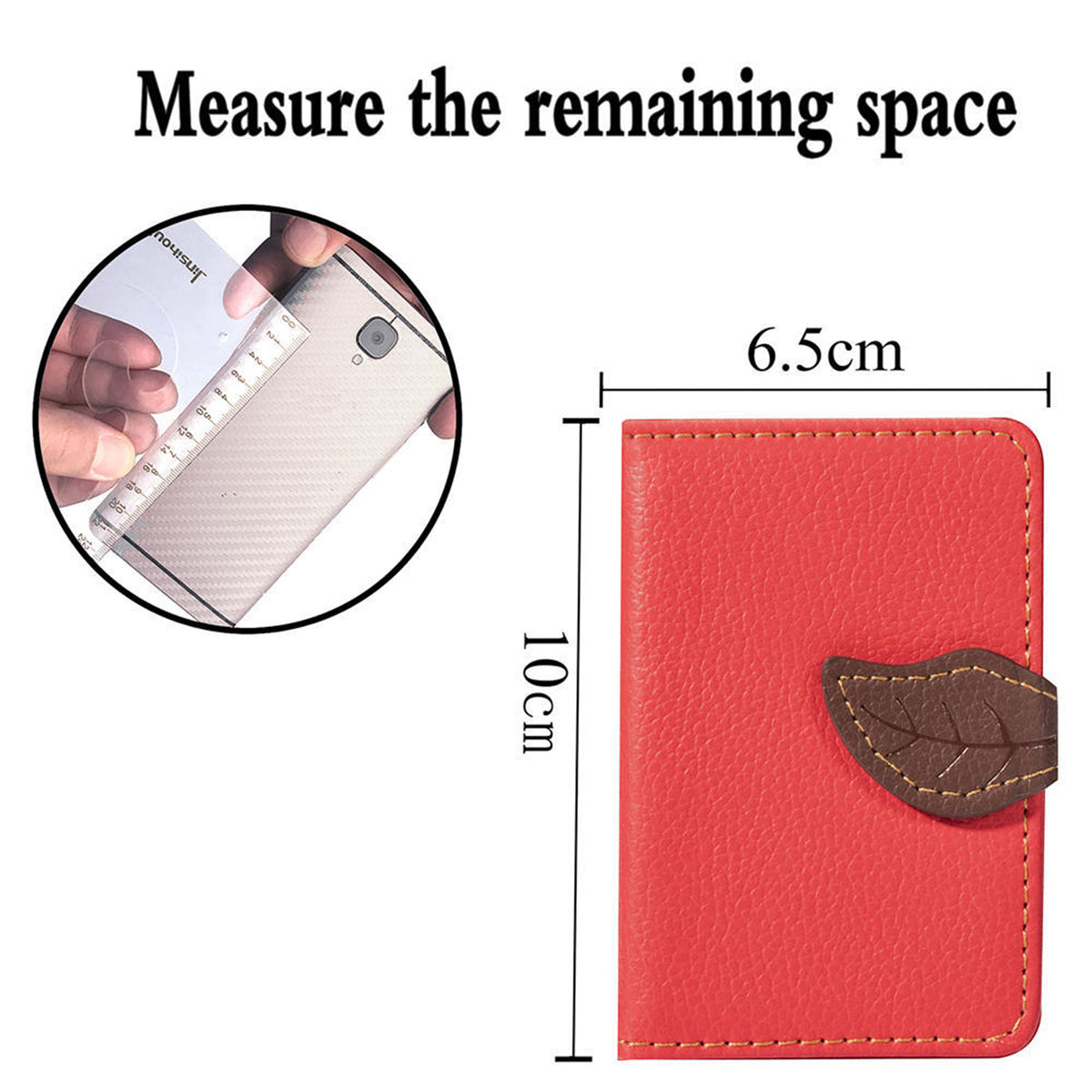 Stick-on Phone Wallet, Slim Expandable Credit Card Pocket