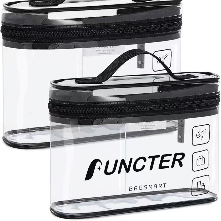 Clear Travel Toiletry Bag - Waterproof PVC Cosmetic Organizer With Handle