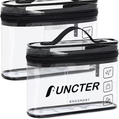 Clear Travel Toiletry Bag - Waterproof PVC Cosmetic Organizer With Handle