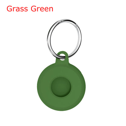Circular Silicone Key Tag Tracker Cover Access Card Sleeve Anti-Lost Protector Holder W/ Key Ring