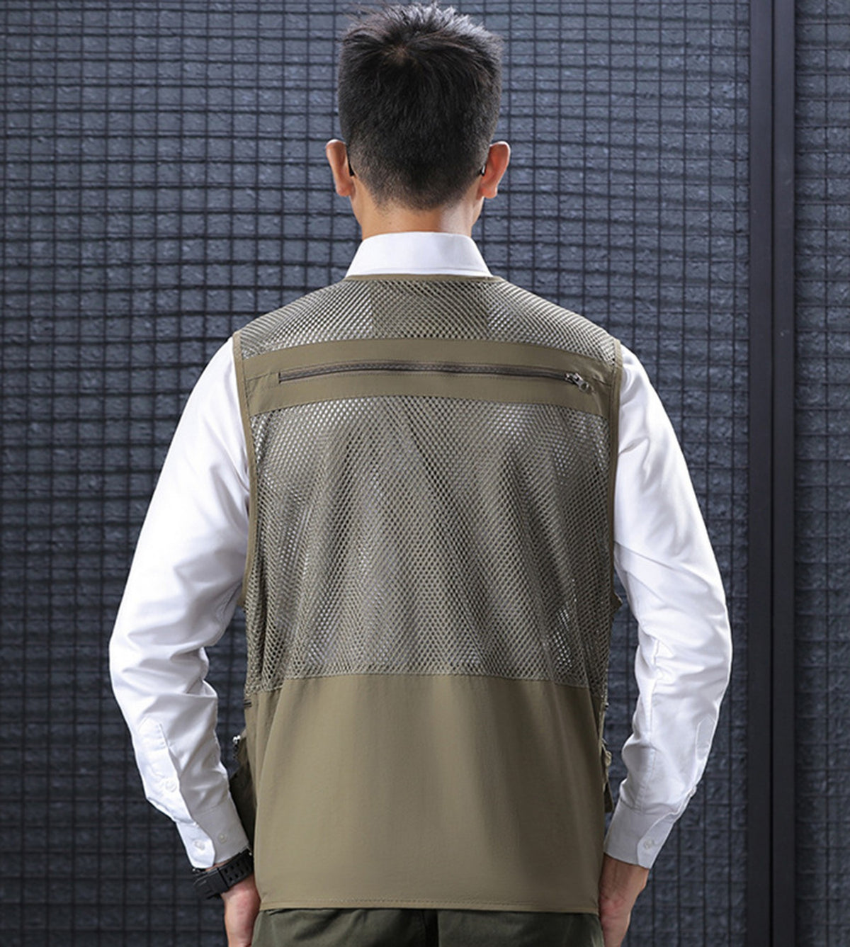 Outdoor Men's Mesh Breathable Journalist Photographer Fishing Vest Waistcoat