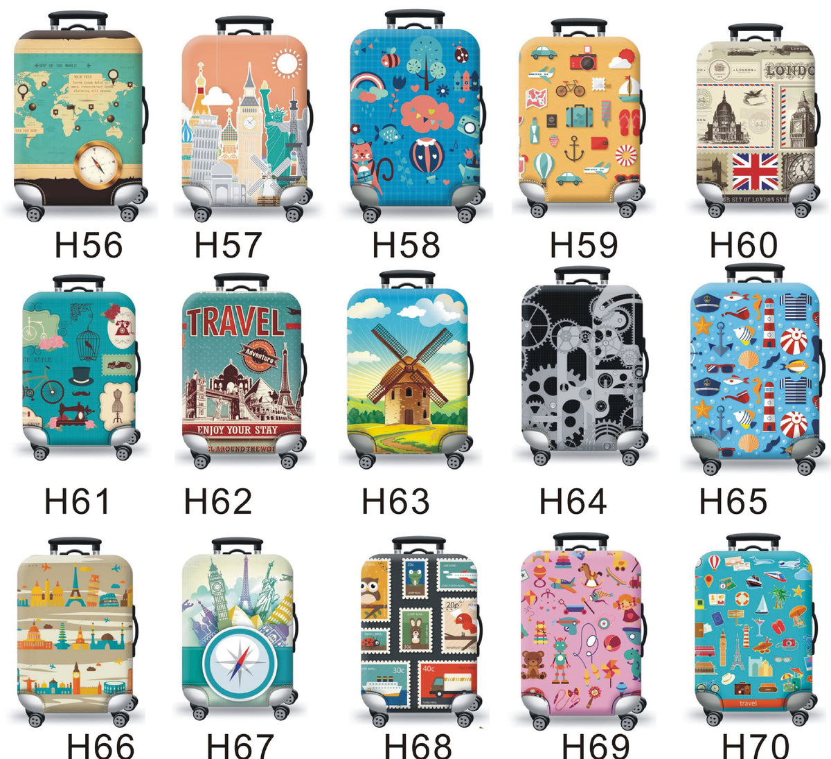Luggage Cover Washable Anti-Scratch Suitcase Cover (22" - 25'' Luggage)
