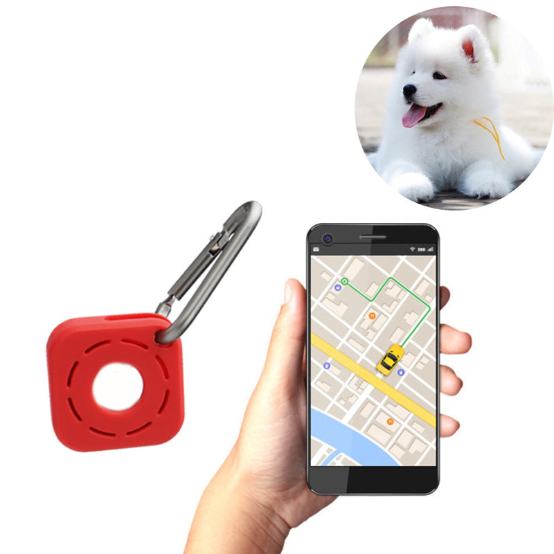 Square Silicone KeyTag Tracker Cover Access Card Sleeve Anti-Lost Protector Holder W/ Silicone Strap