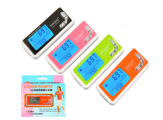 3D Waterproof Pedometer w/Blue Light Screen