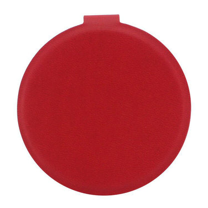 Stainless Steel Round Makeup Unbreakable Mirror With PU Leather Cover