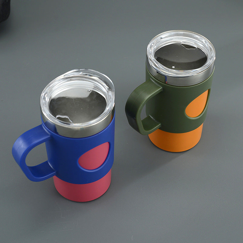 13 oz /400ml Coffee Mug Camping Mug Travel Tumbler Cup Insulated Water Bottle with Straw
