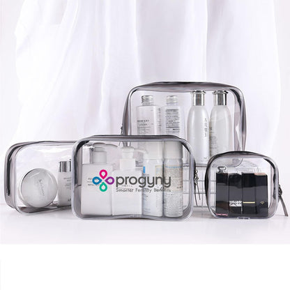PVC Zippered Toiletry Makeup Bag (Large)