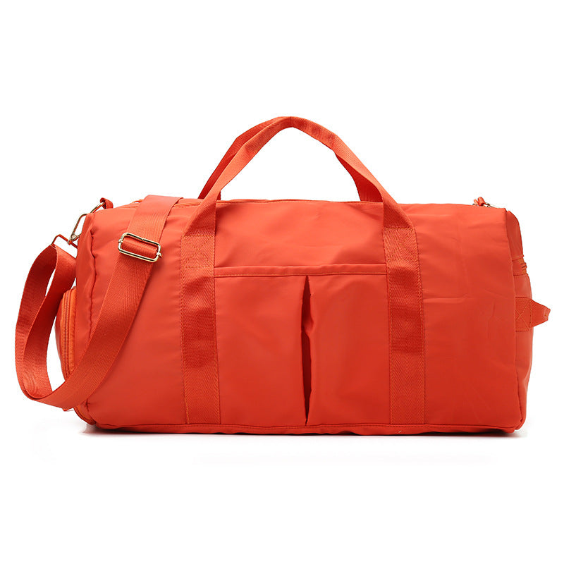 Travel Duffel Bag Sport Gym Bag Nylon Tote Bag Swimming Bag with Shoe Pouch&Wet Pocket