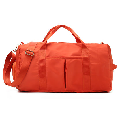 Travel Duffel Bag Sport Gym Bag Nylon Tote Bag Swimming Bag with Shoe Pouch&Wet Pocket
