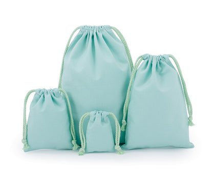 Custom Colorful 8 Oz Cotton Canvas Cloth Drawstring Bags Jewelry Wedding Candy Gift Bags