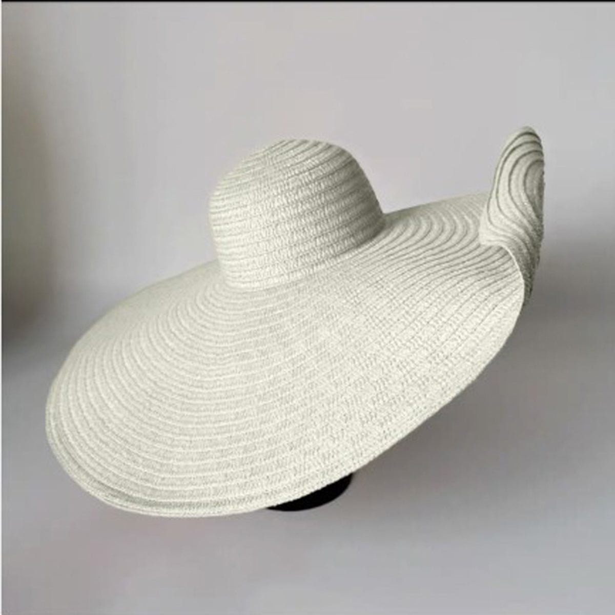 Oversized Beach Straw Hat for Women, Fashion Large Wide Brim Visor Hats Handmade Roll Up Floppy Cap