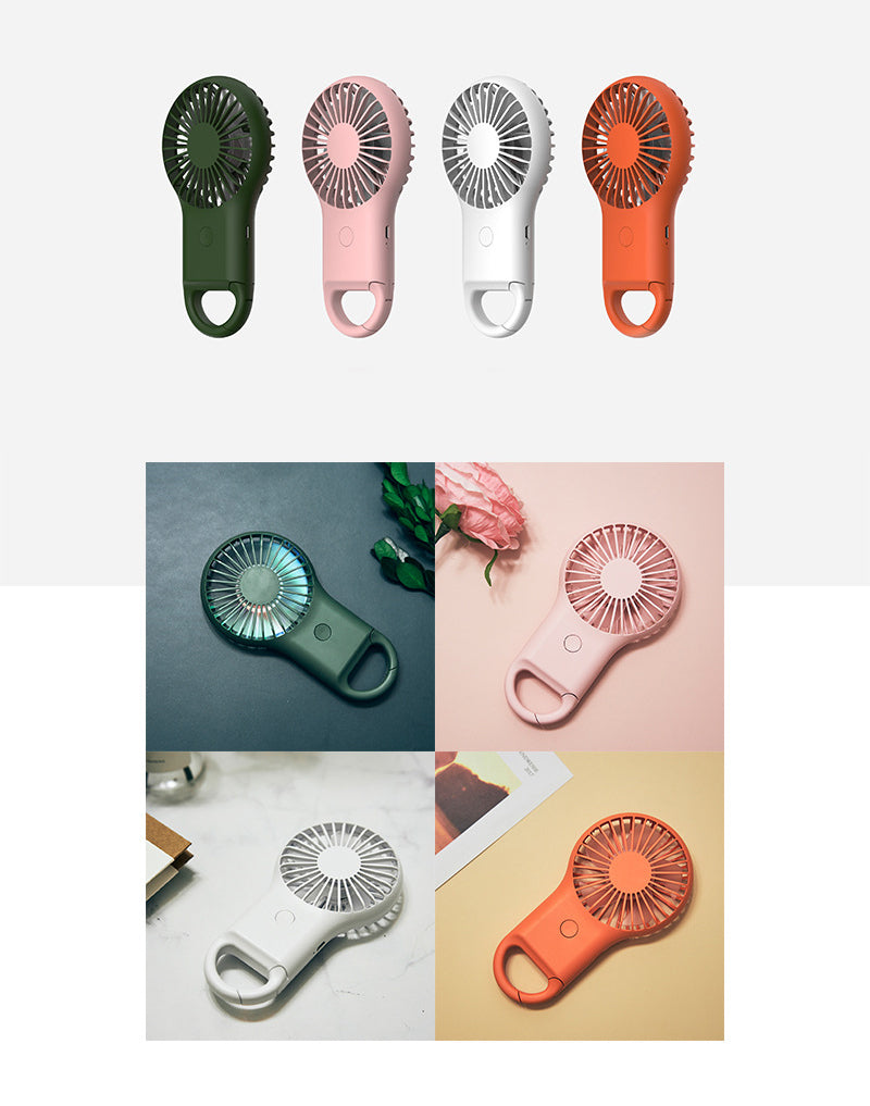 Mini Portable Handheld Fan Battery Operated Small Personal 3-Speed Adjustable USB Rechargeable Fan