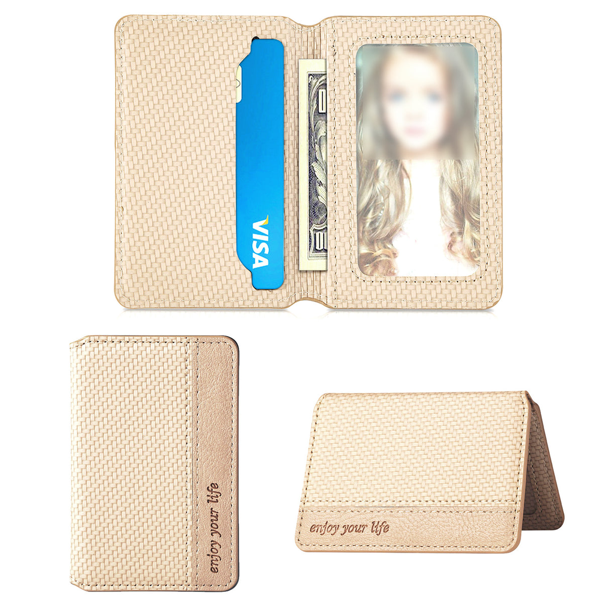 Stick-on Phone Wallet, Slim Expandable Credit Card Pocket