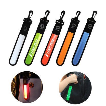 PVC LED Reflective Strip Backpack Pendants Safety Strap for Night Riding, Hiking, Jogging