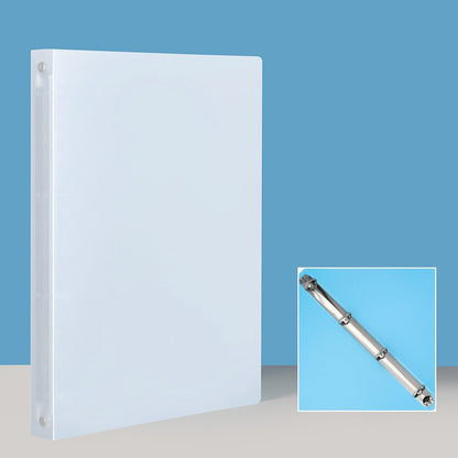 A4 Plastic 4-Ring Binder Document Organizer Folder Rounded Rings Binder