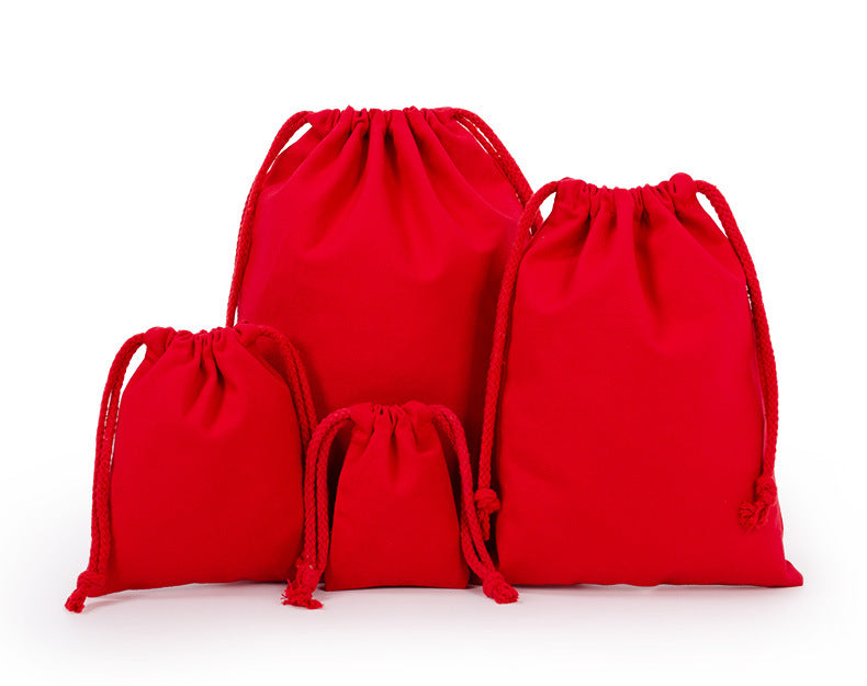 Custom Colorful 8 Oz Cotton Canvas Cloth Drawstring Bags Jewelry Wedding Candy Gift Bags