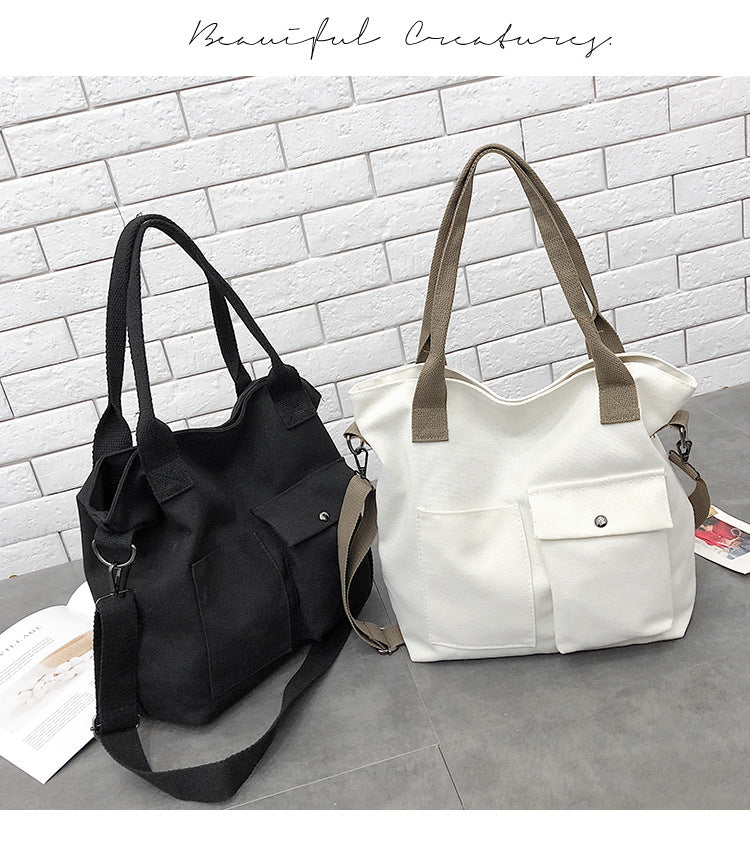 12 oz Canvas Grocery Shopping Tote Bag Single Shoulder Bag Crossbody Bag
