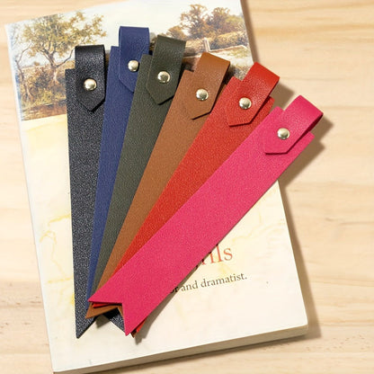 PU Leather Bookmark Classic Stitched Bookmark Page Markers Reading Gifts