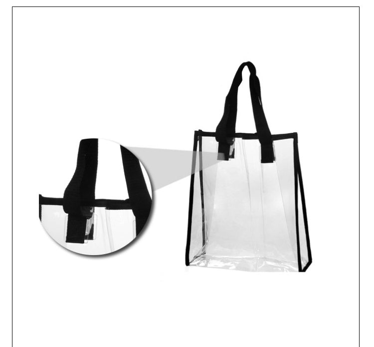 Women's PVC Transparent Tote Bag Clear Shoulder Bag Stadium Approved Bag