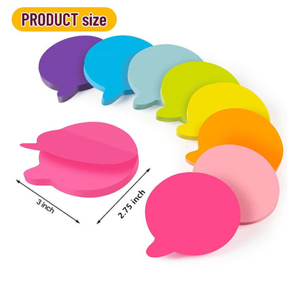 82 Sheets Adhesive Comma Shape Sticky Notes