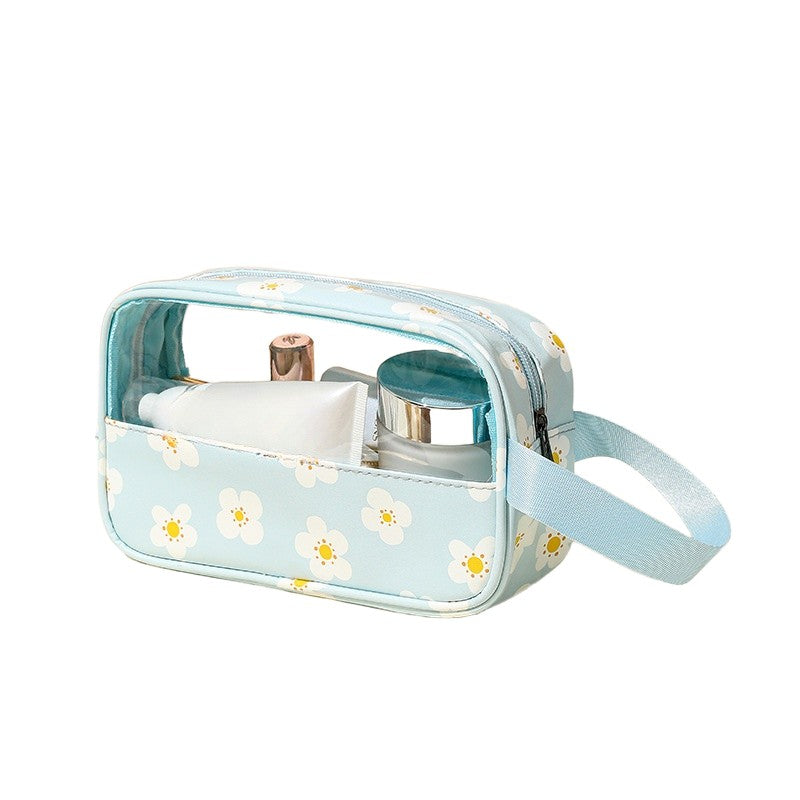Waterproof Small Cosmetic Bag W/Webbing Handle