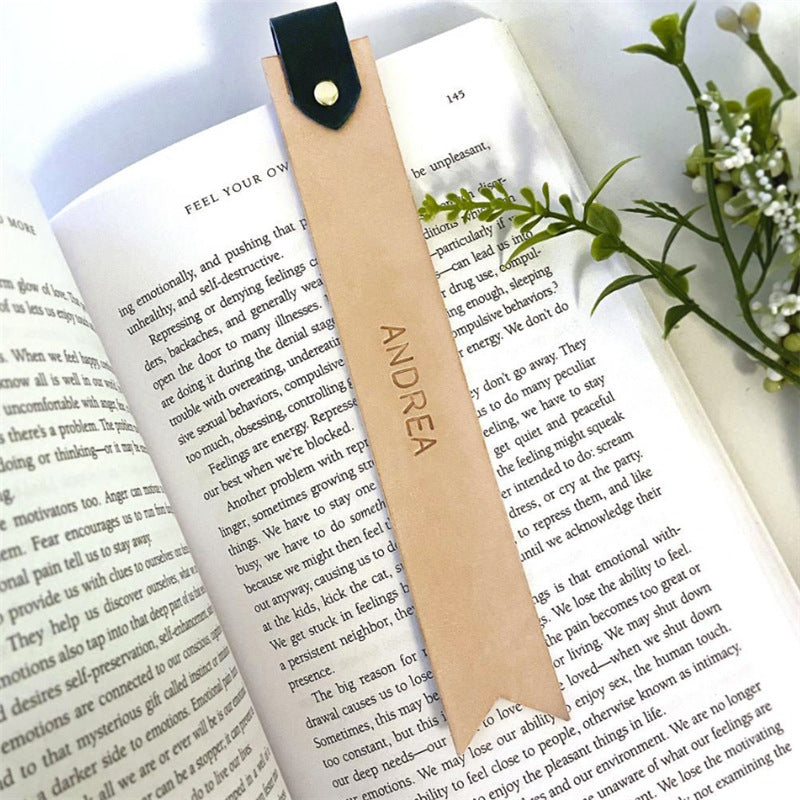 PU Leather Bookmark Classic Stitched Bookmark Page Markers Reading Gifts