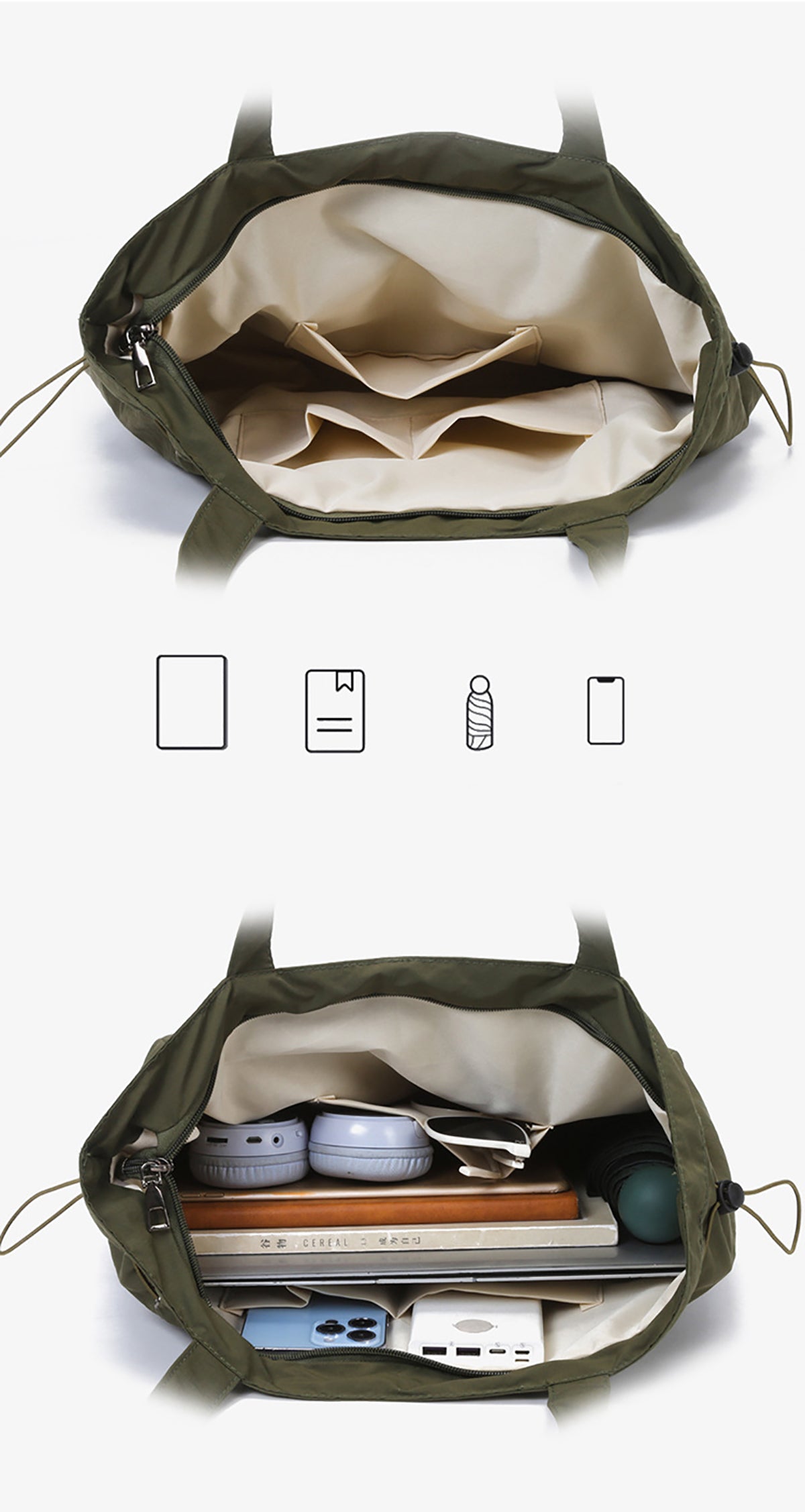 Women Tote Bag with Zipper Gym Tote Work Tote Nurse Dance Yoga Bag for Sport Travel