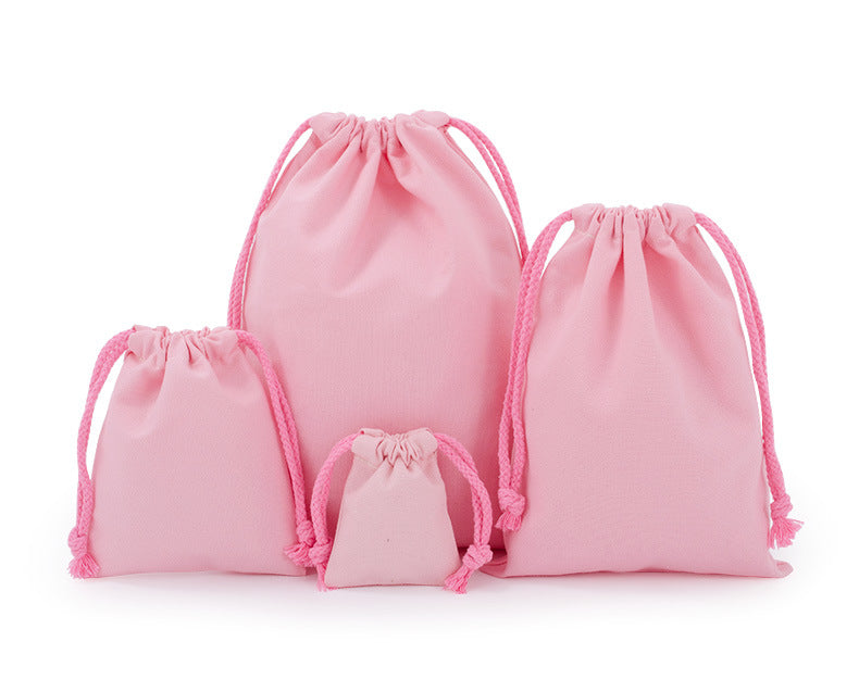 Custom Colorful 8 Oz Cotton Canvas Cloth Drawstring Bags Jewelry Wedding Candy Gift Bags