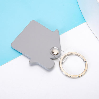 House Shaped Leather Keychain for Car Home Key Ring Strap Holder Lanyard Universal Key Fob Keychain