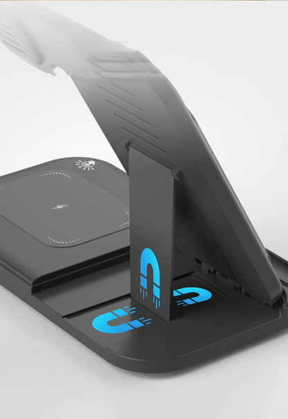 Magnetic 3" 1 Wireless Charging Station Wireless Charging Pad Travel Charger For Multiple Devices