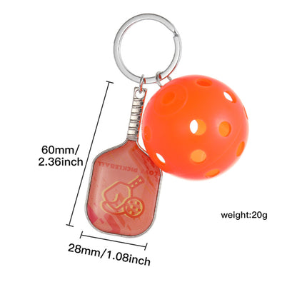 Mini Simulation Pickleball Racket Sport Keyring