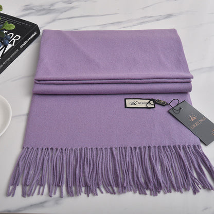 Unisex Long Knitted Plain Scarf - Warm Autumn And Winter Scarf - Tightly-Knitted