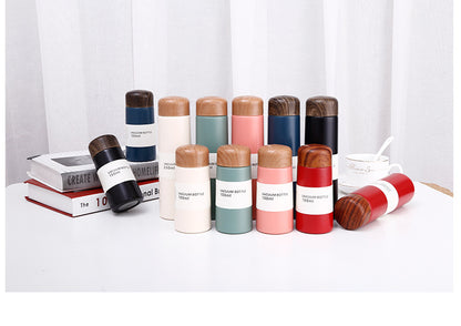 5oz/150ML 304 Stainless Steel Mini Insulated Water Bottle With Screw-on Lid Portable Vaccum Mug