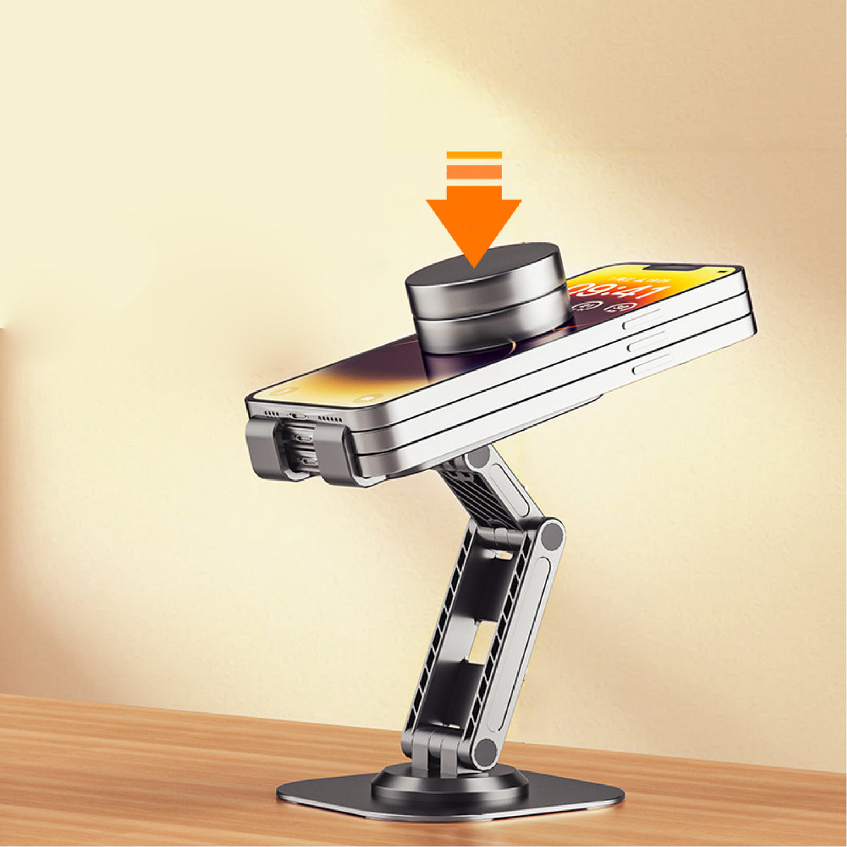 360 Stand Foldable Phone Stand Adjustable Angle Cell Phone Holder Square Base