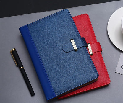 A5 PU Leather-Bound Business Notebook Writing Journal Executive Notebook Meeting Note