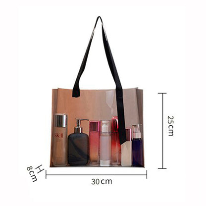 11.82 X 9.58" Clear & Frosted PVC Tote Bag for Shopping
