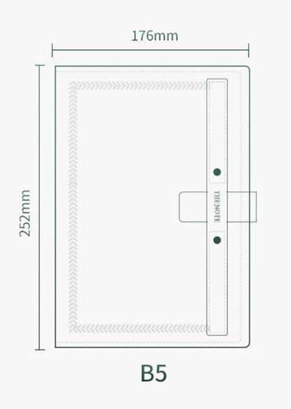 B5 PU Leather Journal Slim Slot Notebook